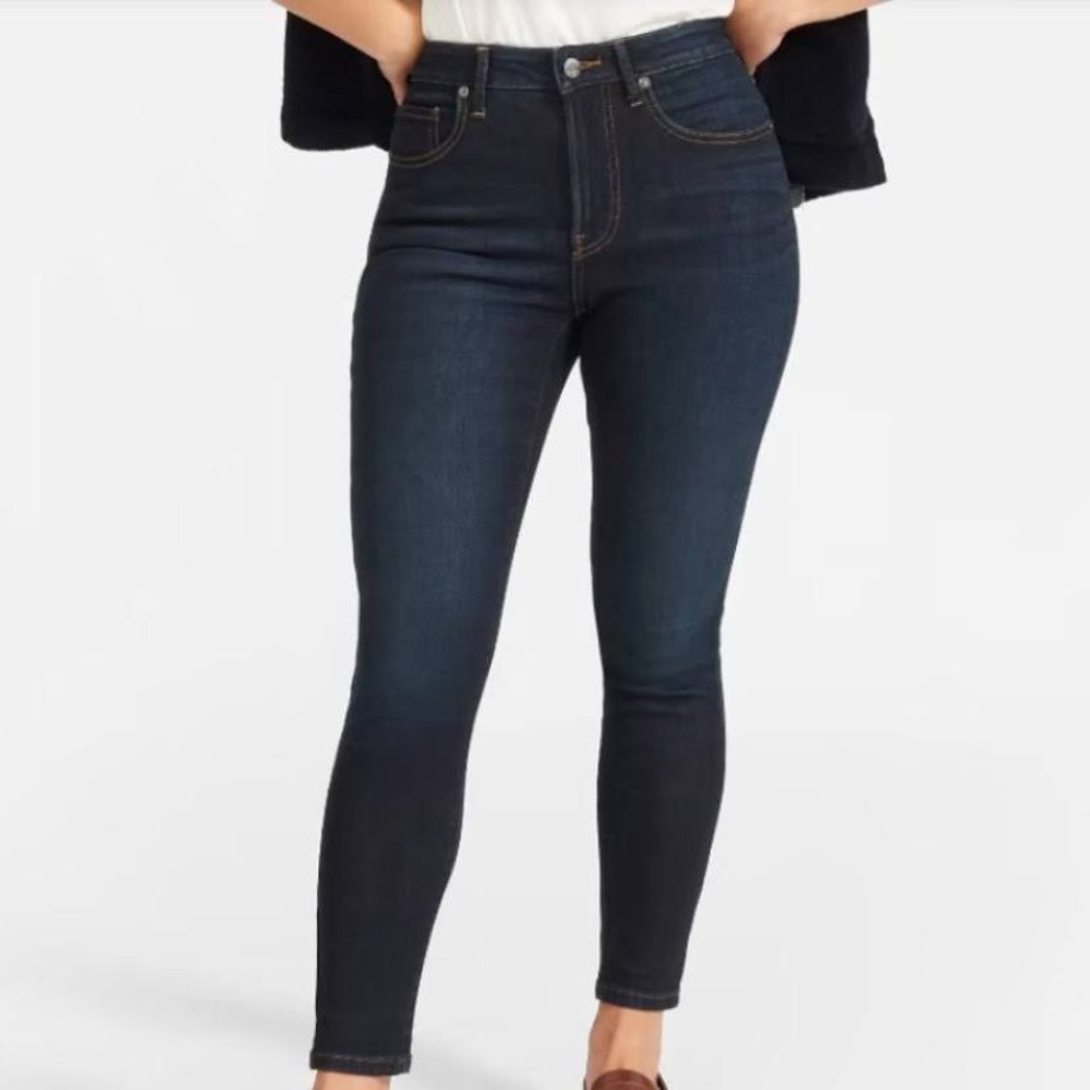 NWOT Everlane The Curvy High Rise Skinny Crop Jean in Dark Blue sz 26